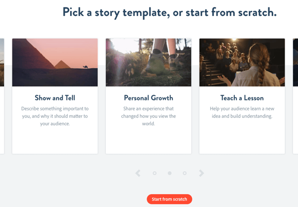 Adobe Spark templates