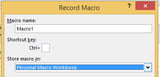 Excel Save Macro Dialog Excel Save Macro Dialog